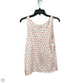 Top Sleeveless By Loft In Orange & White, Size: Xl