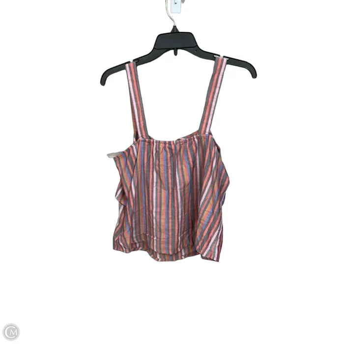 Top Sleeveless By Madewell In Striped Pattern, Size: L