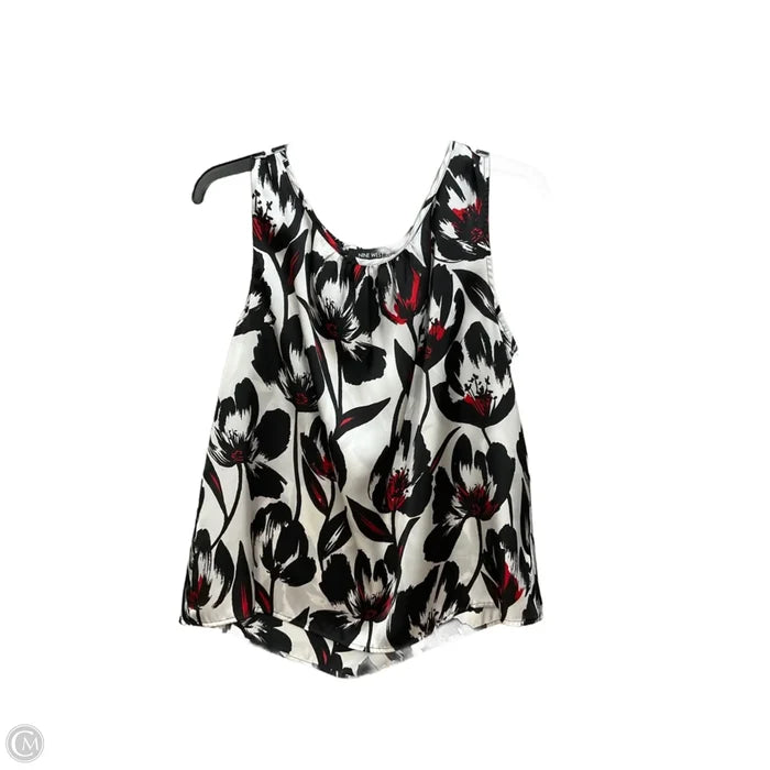 Top Sleeveless By Nine West In Floral Print, Size: Xl