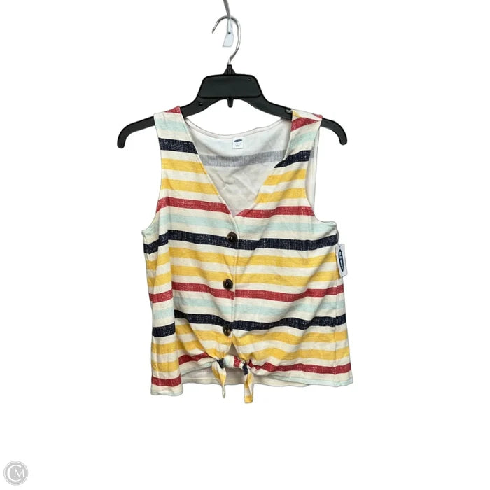 Top Sleeveless By Old Navy In Striped Pattern, Size: L