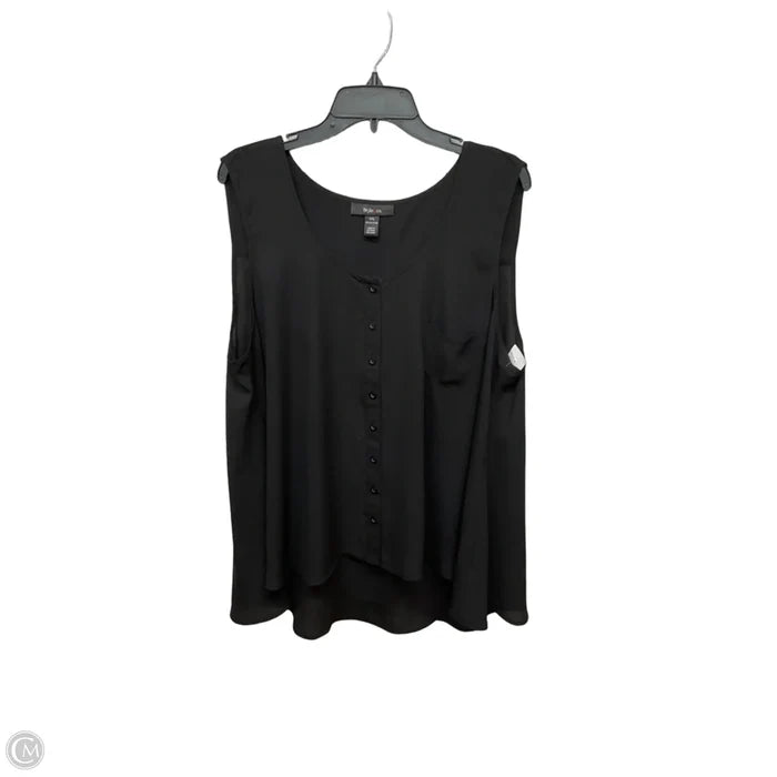 Top Sleeveless By Style And Company In Black, Size: Xxl