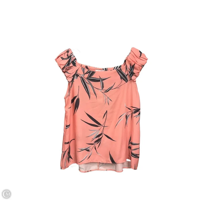 Top Sleeveless By Sweet Pea In Tropical Print, Size: M