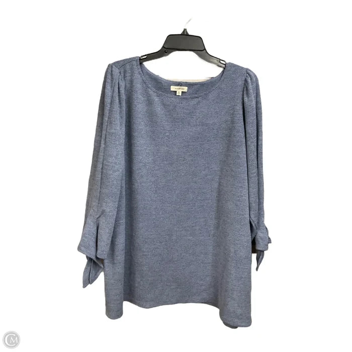Tunic 3/4 Sleeve By Max Studio In Blue, Size: 2x