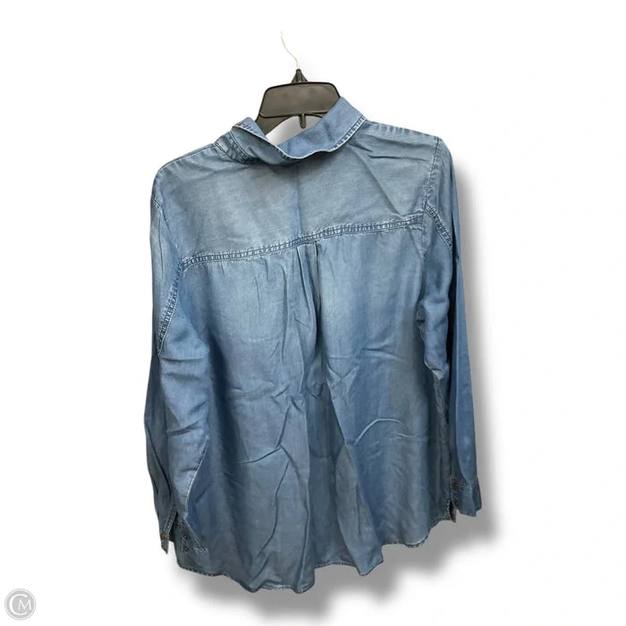 Tunic 3/4 Sleeve By Style And Company In Blue, Size: 0x