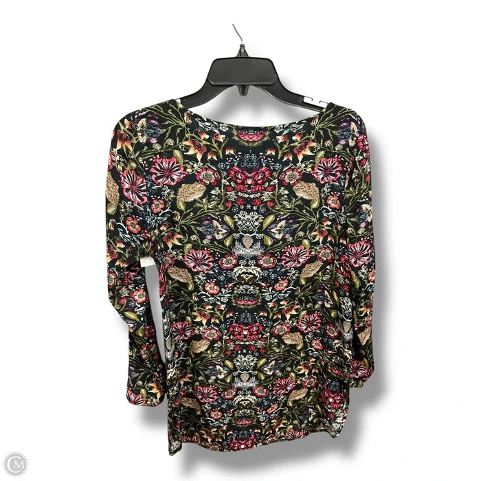 Tunic Long Sleeve By J. Jill In Floral Print, Size: Xs
