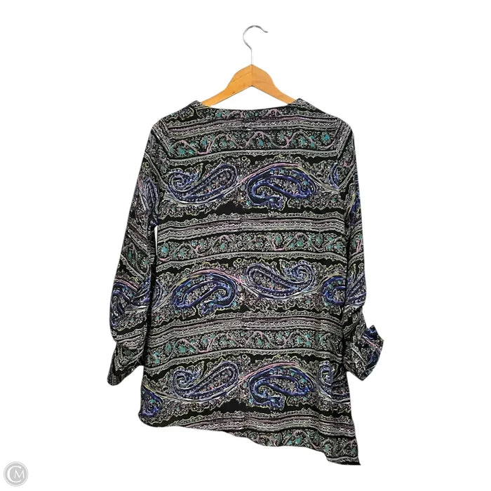 Tunic Long Sleeve By Limited In Black, Size: S