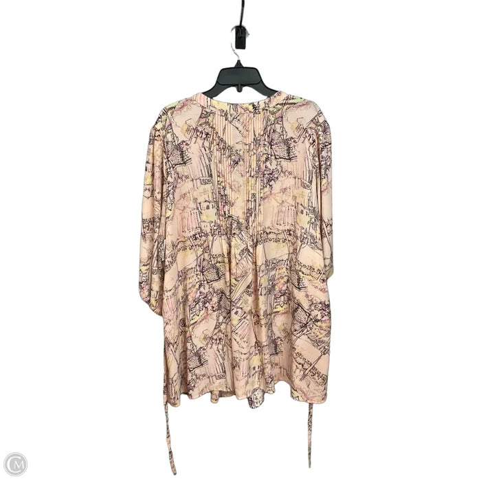 Tunic Long Sleeve By Melissa Mccarthy In Pink, Size: 2x