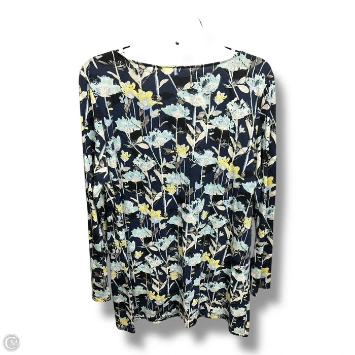 Tunic Long Sleeve By Pure Jill In Floral Print, Size: L