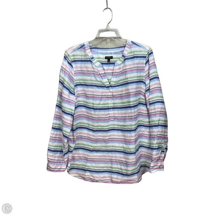 Tunic Long Sleeve By Talbots In Striped Pattern, Size: L