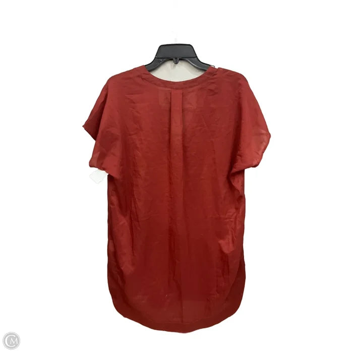 Tunic Short Sleeve By Lush In Orange, Size: M