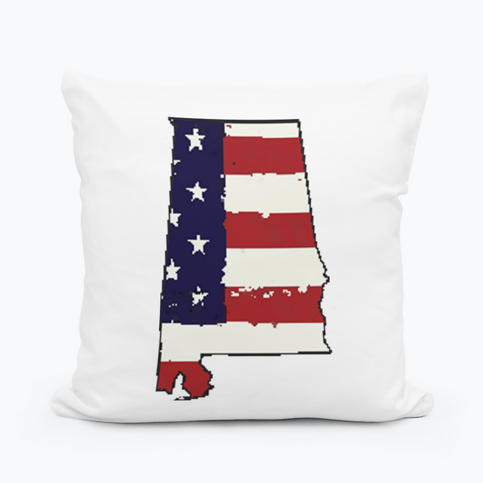 USA Flag State Alabama Pillow