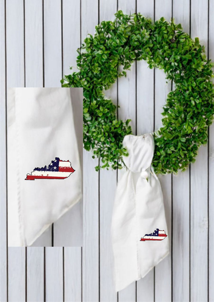 USA Flag State Kentucky Wreath Sash