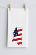 USA Flag State MIssissippi Tea Towel