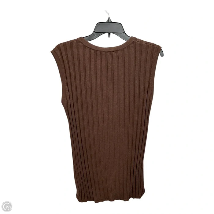Vest Sweater By Industry In Brown, Size: M