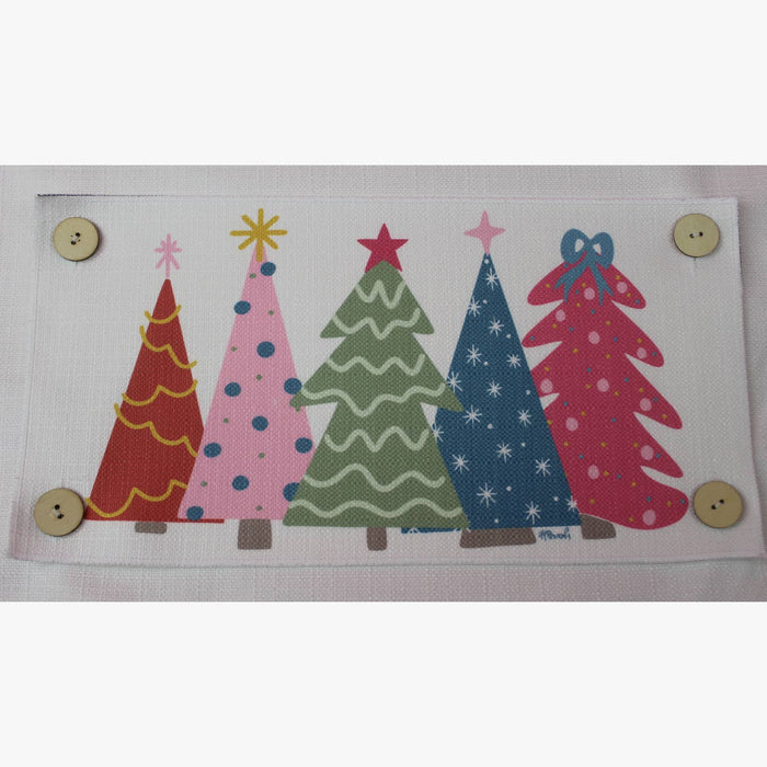 Watercolor Christmas Trees Pillow Swap