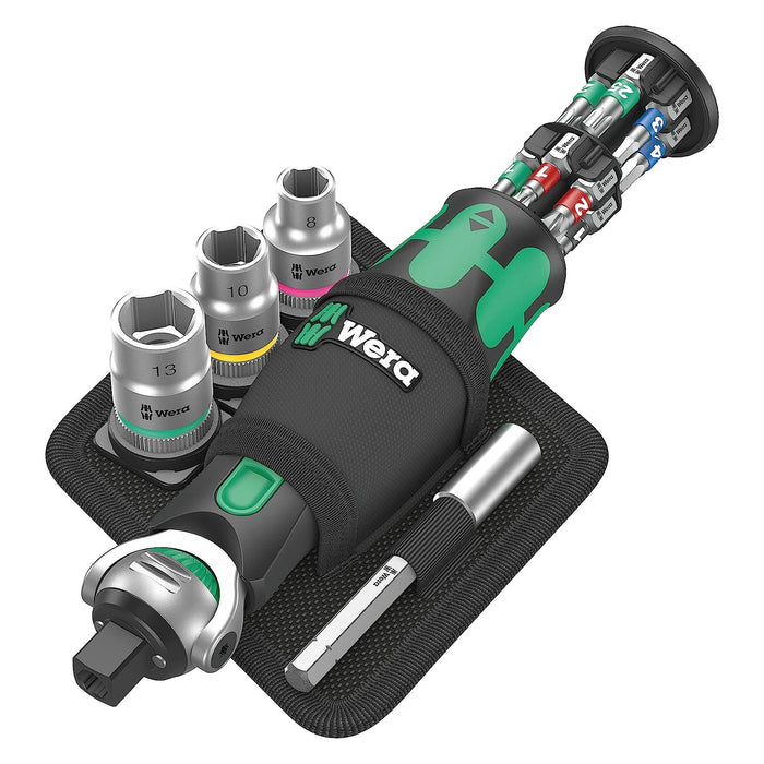 Wera 5004281001 8009 Zyklop Pocket Set 2, Black Green