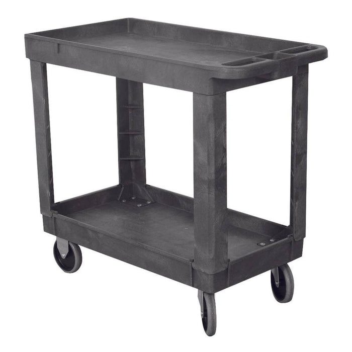 Wesco Economy Narrow Aisle Plastic Service Cart, 330 Lbs Capacity