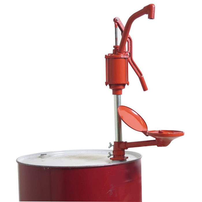 Wesco Lever Pump with Drip Pan, Cast Iron and Steel Construction