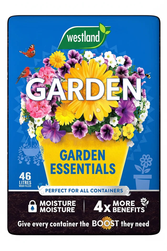 Westland Boost All Purpose container compost, 46 litre peat-free bag with bright flower imagery