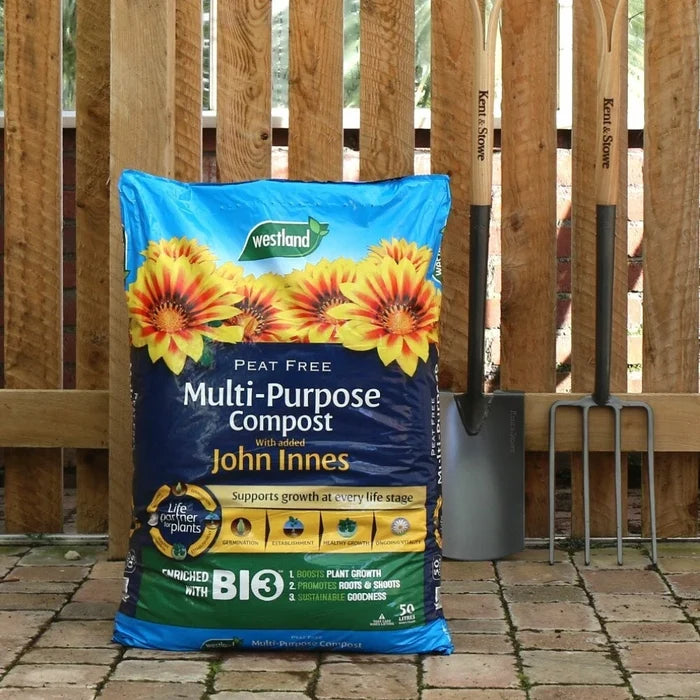 Third view of the Westland John Innes peat-free multi-purpose compost 50 litre bag