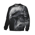 White Eagle Print Sweatshirt - Unisex Fleece Crewneck