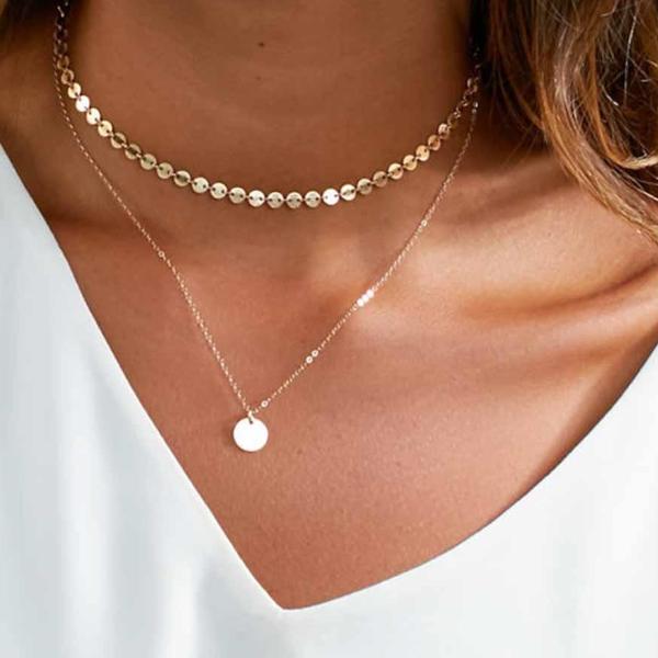 Women Charm Choker Necklace - 64 Corp