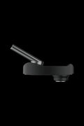 Black cannabis oil vape pen cartridge with magnetic connection.