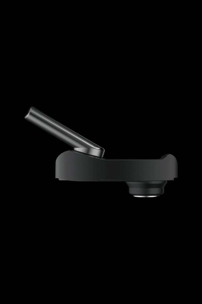 Black cannabis oil vape pen cartridge with magnetic connection.